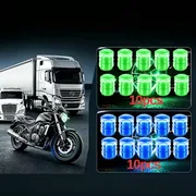 Glow-in-the-Dark Tyre Valve Caps — 4-piece pack