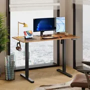 Electric Standing Desk Height Adjustable 140×70 cm / 120×60 cm, Sit Stand Desk with Memory Smart Pannel, Splice Board, Quiet Operation, Sturdy Metal Frame for Home Office