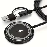 15W Magnetic Wireless Charger for Apple iPhone 15 14 13 12 11 Pro Max 13Mini Macsafe Wireless Charging on Induction Back Case