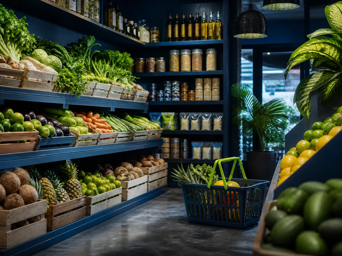 Illustrative concept for Bo Mini Market