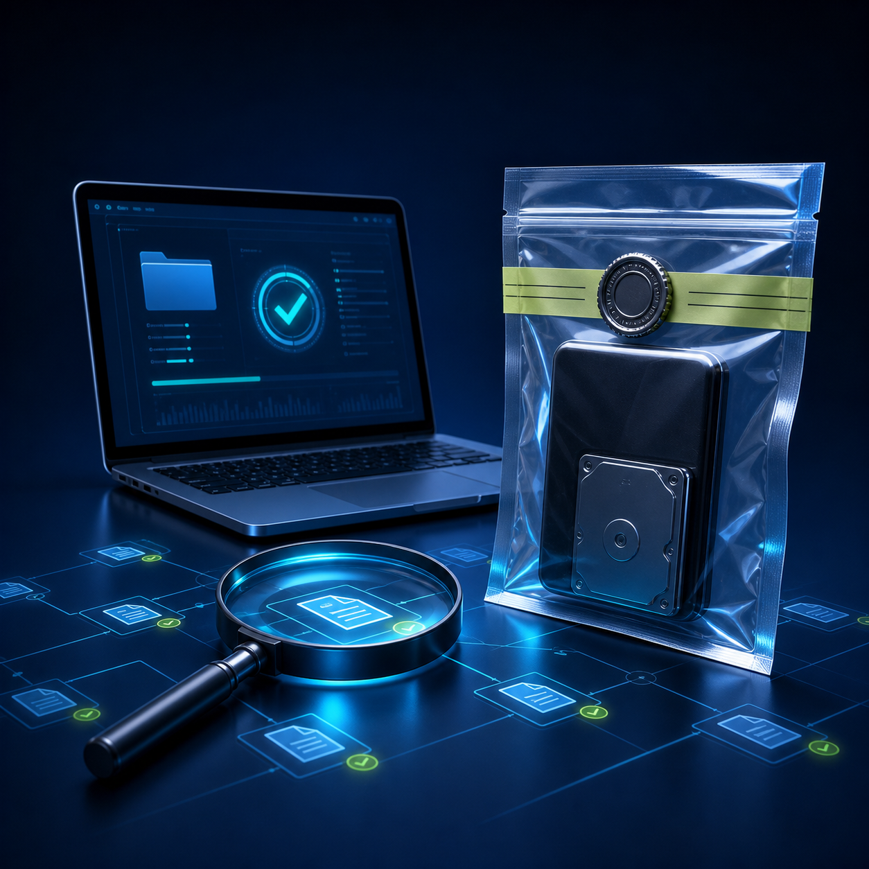 Authorised evidence preservation and technical examination equipment.